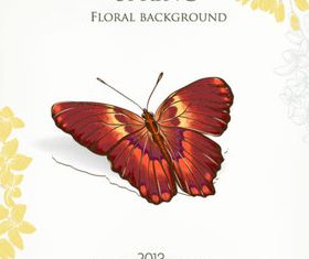 Butterfly Beautiful background 4 set vector