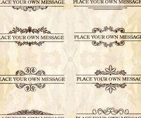 Retro Decorative pattern frames vector material