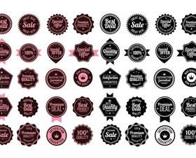 Premium Quality labels vector set