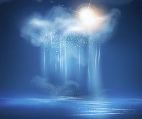 Cloud and Rain background shiny vector
