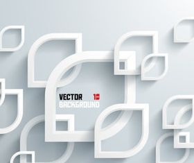 3D White elements background 1 vector