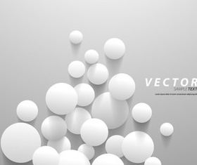 3D White elements background 3 vector