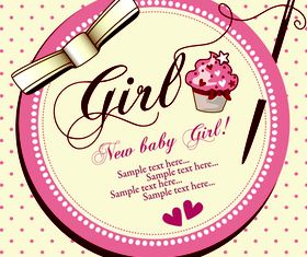 Baby cute card 2 vectors graphics
