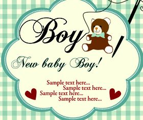 Baby cute card 3 vector graphics