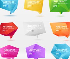 Color Origami abstract background 1 vector