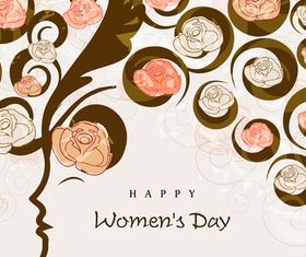 Women day design elements 2 vectors
