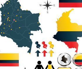 Colombielements vector