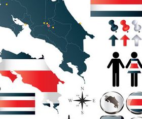 CostRicelements creative vector