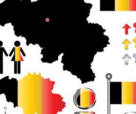 Belgium elements vector graphic