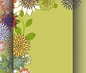 Floral with Green background vector