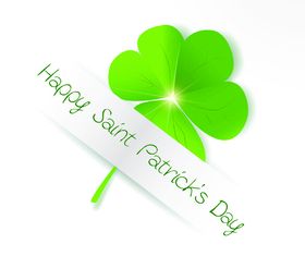 Happy Saint Patrick Day design elements shiny vector