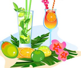 Summer beach with holiday 4 vector