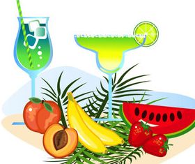 Summer beach with holiday 6 vector