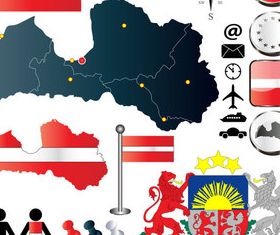 Latvielements vector