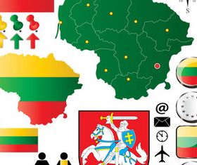 Lithuanielements design vectors
