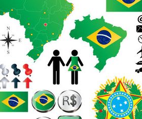 Brazil elements vector
