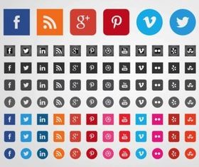 Social Websites Icons vector graphics