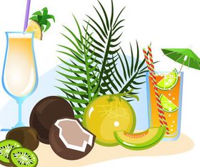 Summer beach with holiday 3 vector