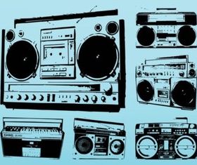 Boomboxes vector