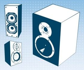Musical Speakers vector