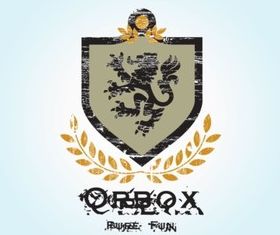 Lion Shield Design vectors material