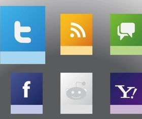 Social Websites shiny vector