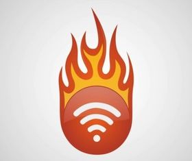 RSS On Fire vector material