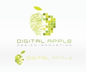 Digital Apple Logo vector