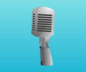 Metal Mic shiny vector