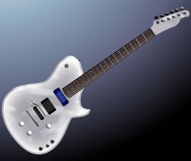 Silver Guitar vector