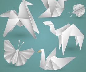 Origami Animals 2 creative vectors