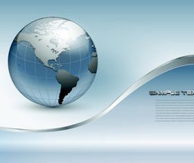 Modern globe background vector