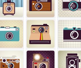 Vintage Cartoon Camer 4 vectors