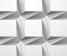 3D Geometric shapes background vector