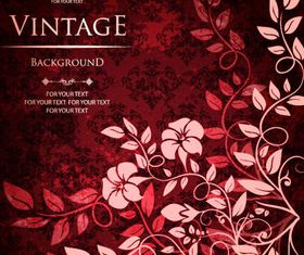 Vintage background and Ornate Floral 1 vectors