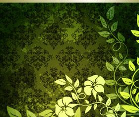 Vintage background and Ornate Floral 2 vectors