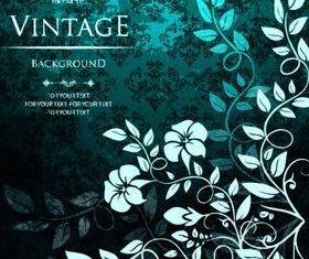 Vintage background and Ornate Floral 4 vectors