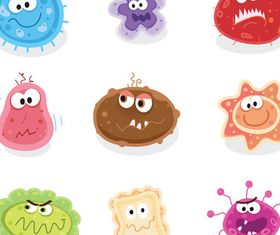 Funny cartoon facial expression vector