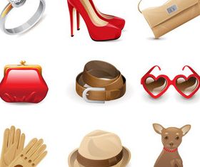 Different apparel elements 1 vectors graphics