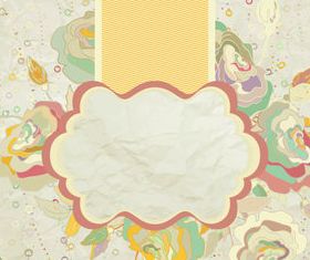 Floral and Vintage frame background 1 vector design