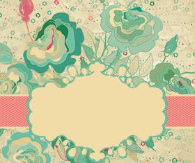 Floral and Vintage frame background 3 vector design