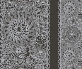 Lace with Black background vector