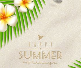Happy Summer holiday backgrounds 1 vector material