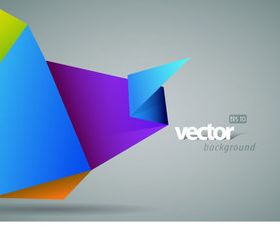 Origami color background vectors