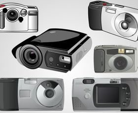 Different Camer vectors graphics