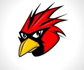Red Birdhead vector material