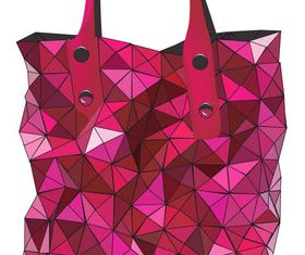 Geometric shapes handbag vector