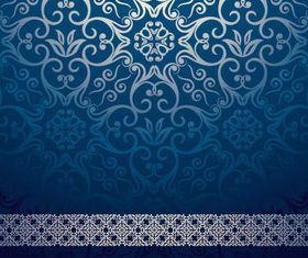 Ornate Floral background Vintage style 9 vector