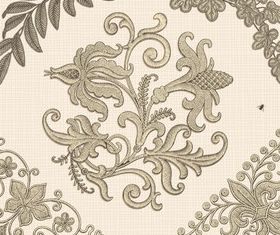 Vector stitched floral ornament