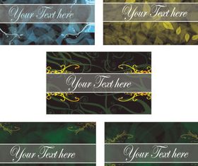 Floral Abstract Cards templete 2 vector